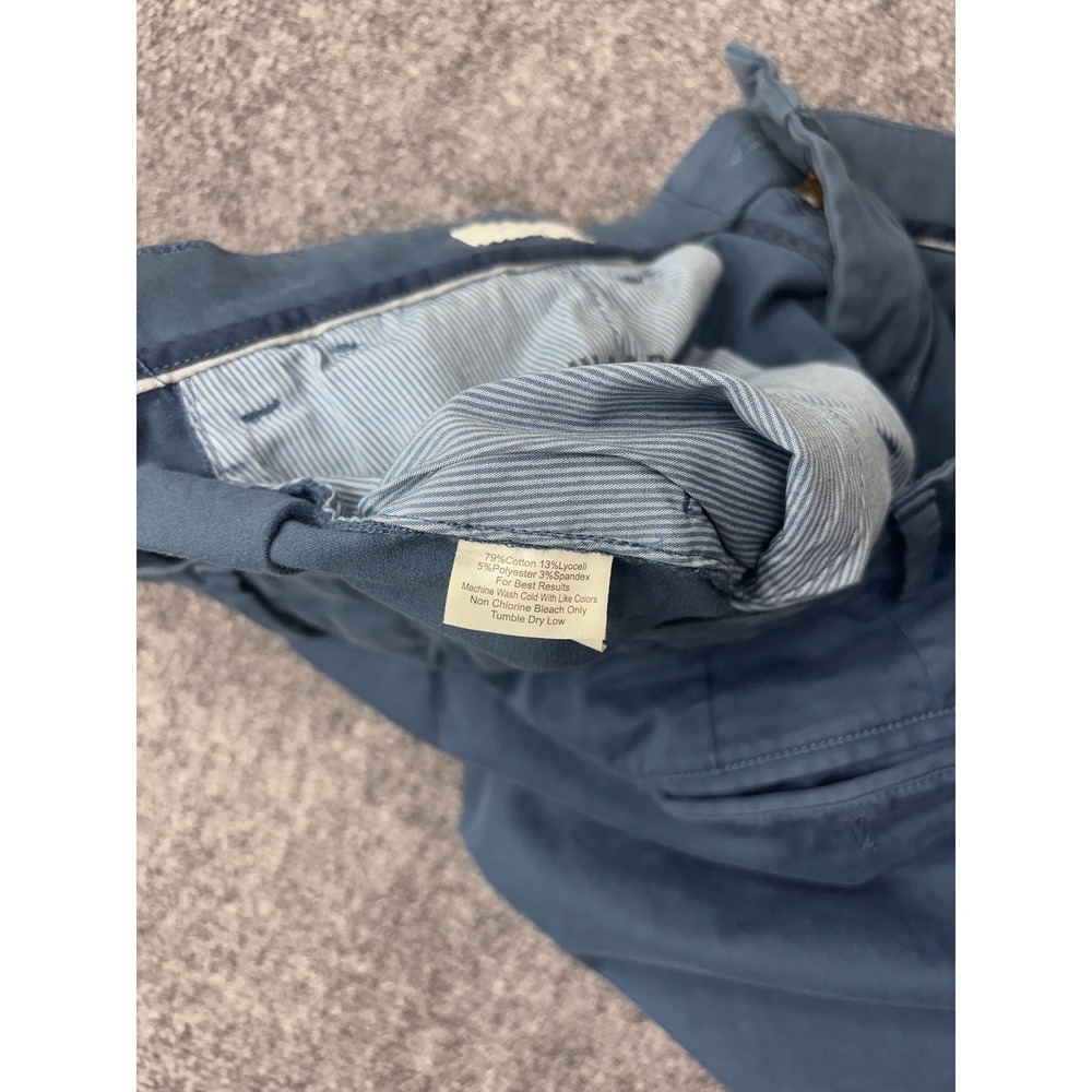 Peter Millar Mens Signature Sateen Classic Fit Pants Blue 40x32 Stretch Chinos - Picture 9 of 10